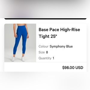 Lululemon Base Pace leggings
